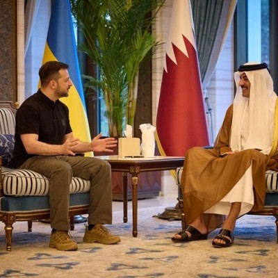 Zelenskyy thanks Qatar for returning Ukrainian children during Doha visit.