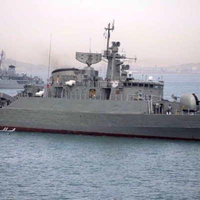 The Iranian warship "Alborz" enters the Red Sea through the Bab al-Mandeb Strait