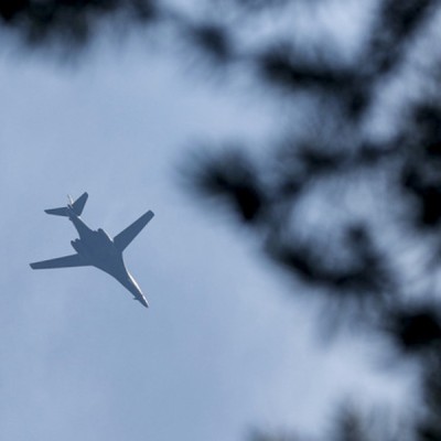 An American supersonic bomber has crashed