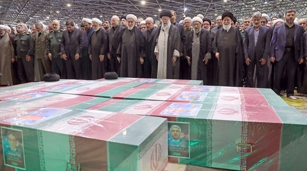 Ayatollah Khamenei leads prayers as millions of mourners gather for Raeisi's funeral